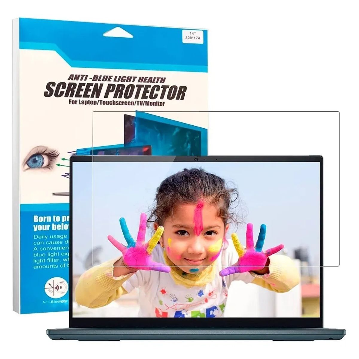 GENERICO - Lamina protectora anti luz azul notebook 14 pulgadas