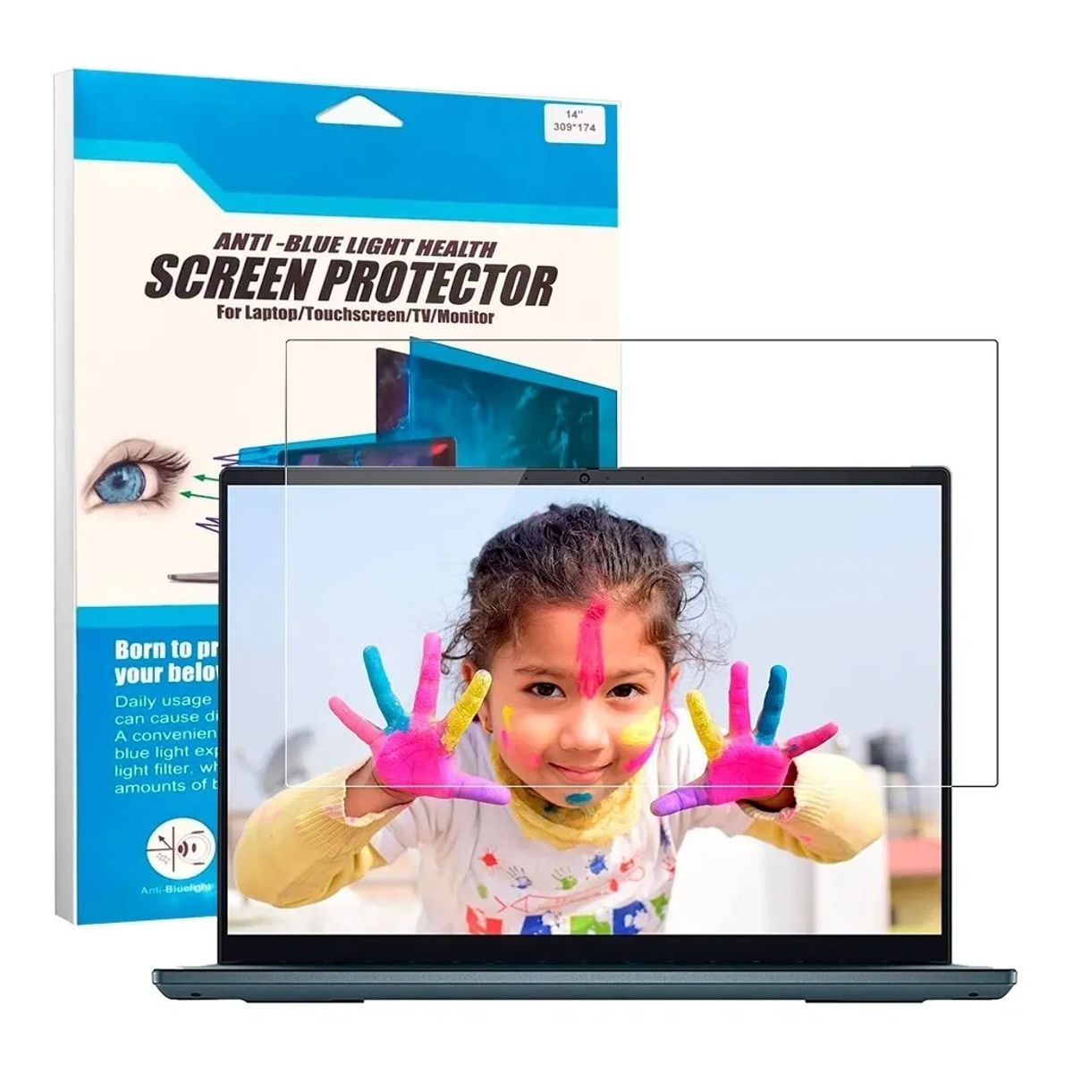 GENERICO - Lamina protectora anti luz azul notebook 14 pulgadas