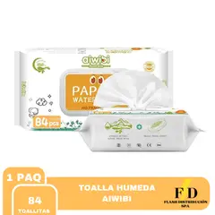 AIWIBI - TOALLAS HUMEDAS PAPAYA 999% AGUA PACK 6X84UN