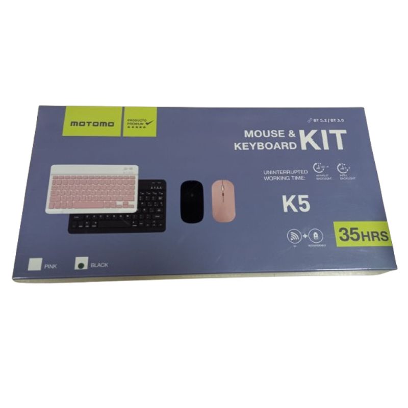 GENERICO - Kit teclado y mouse Motomo Bt K5  solo negro