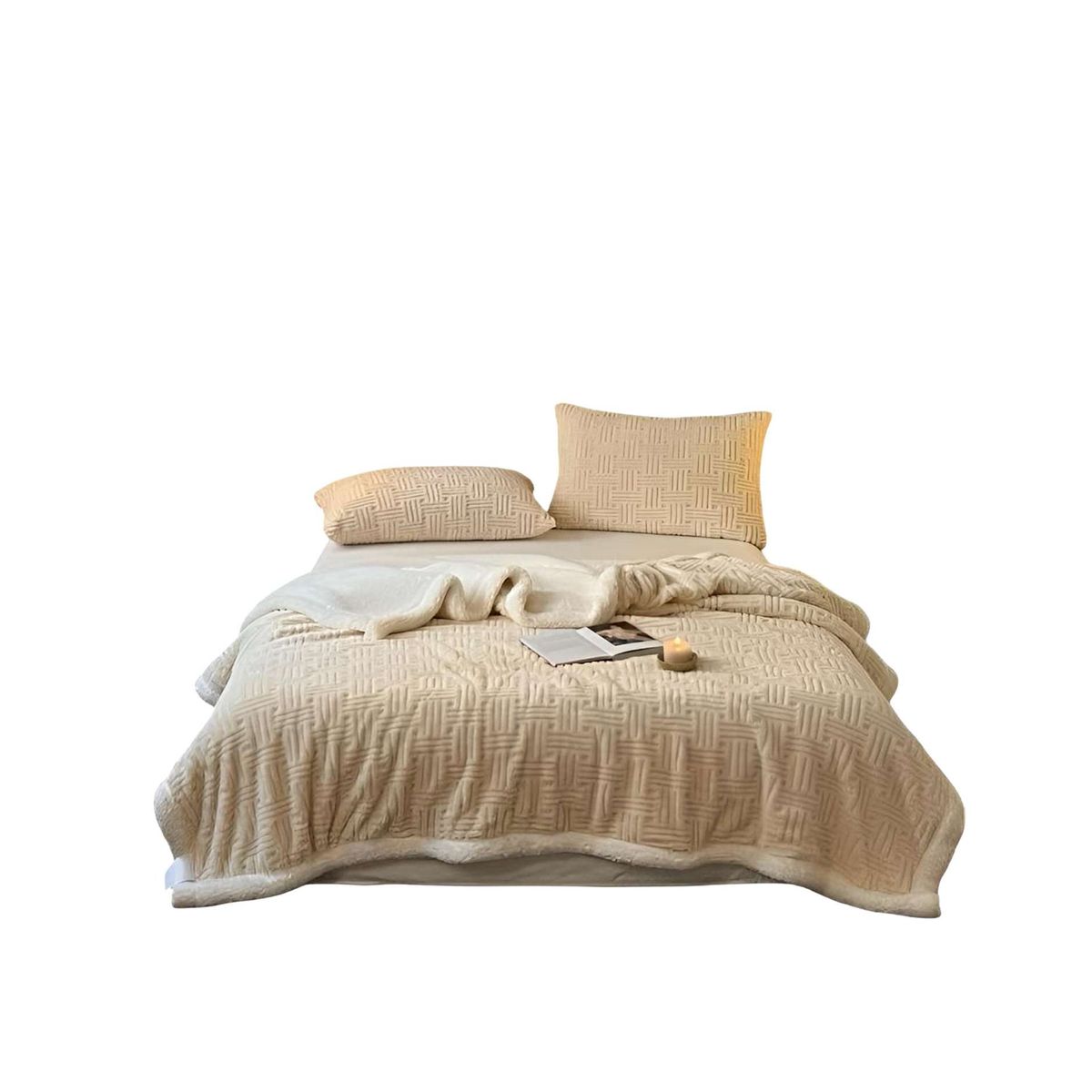 GENERICO - FRAZADA CON CHIPORRO 200X230 BEIGE