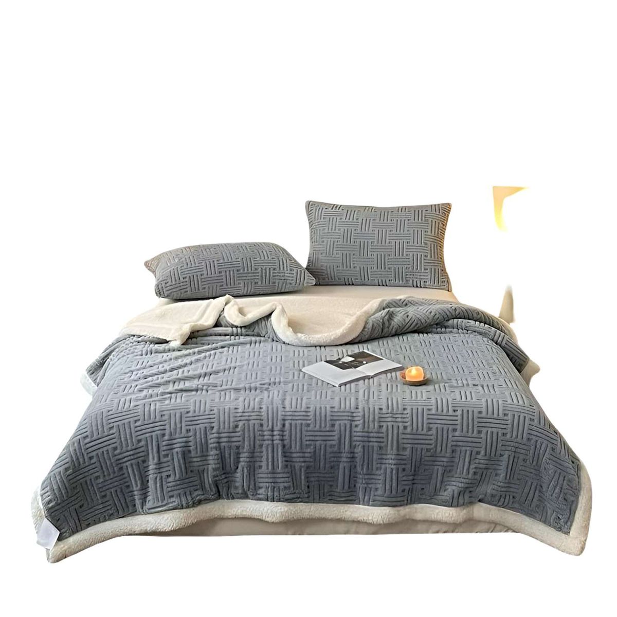 GENERICO - FRAZADA CON CHIPORRO 200X230 AZUL