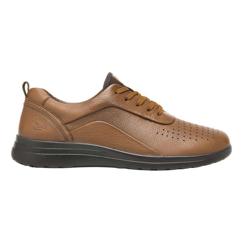 FLEXI - Zapatilla Mujer Cuero Traviata Cafe Flexi