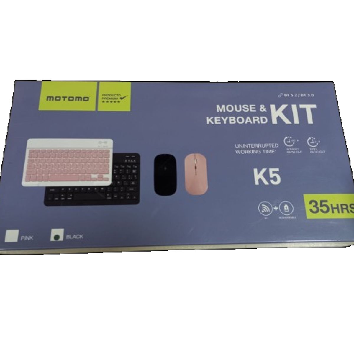 GENERICO - Kit teclado y mouse Motomo Bt K5  solo negro