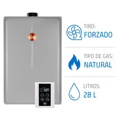 RHEEM - Calefont 28 litros Gas natural Tiro forzado