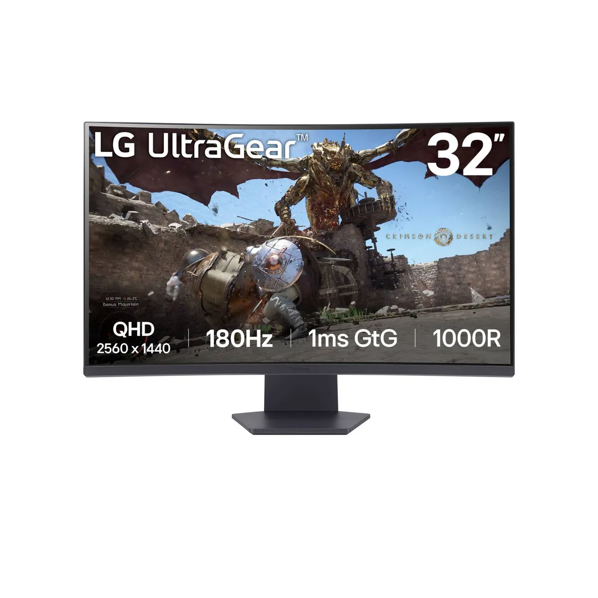 LG - Monitor UltraGear™ Curvo LG 32 QHD con 180Hz 32GS60QC-B