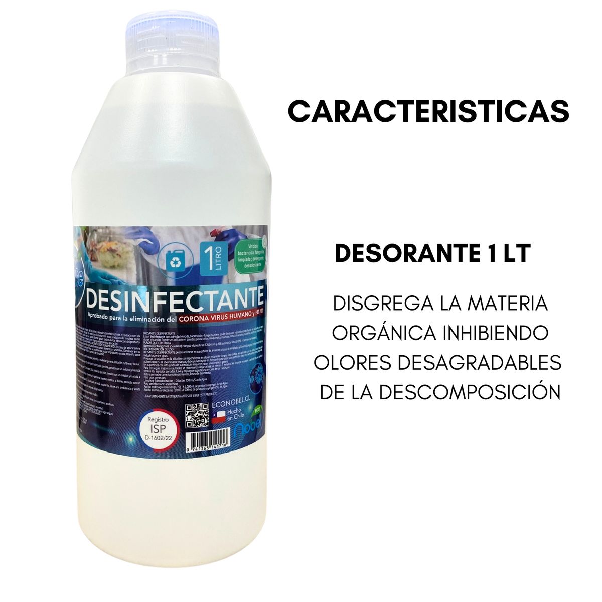 GENERICO - Limpiador Desodorante Desinfectante De 1 L Para Baño Químico