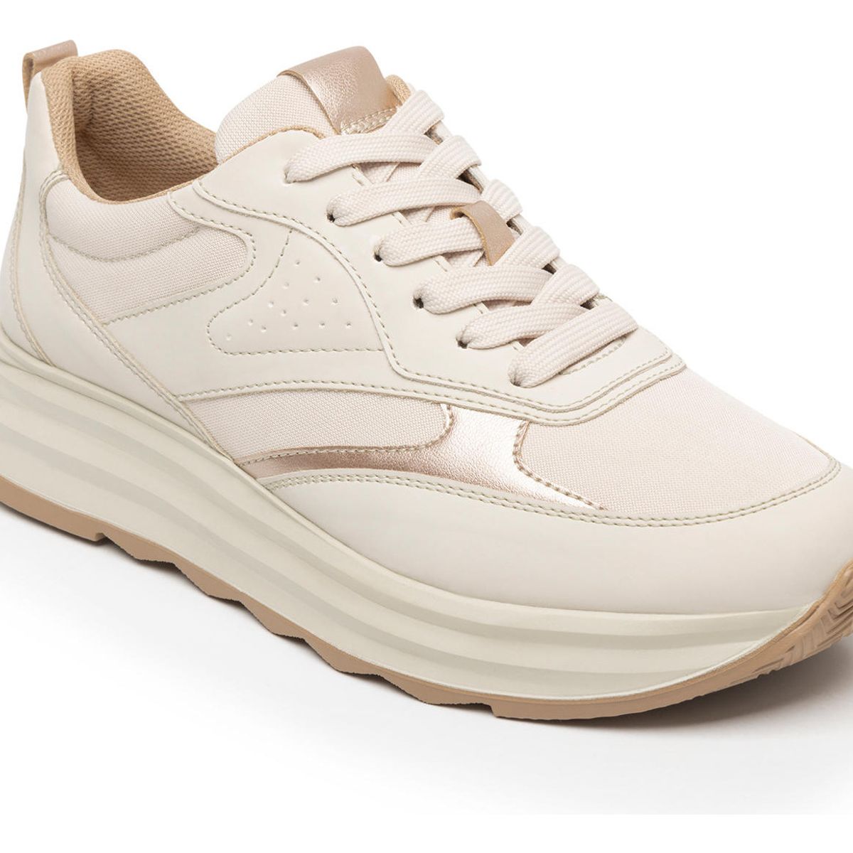FLEXI - Zapatilla Mujer Nat 127102 Beige Flexi