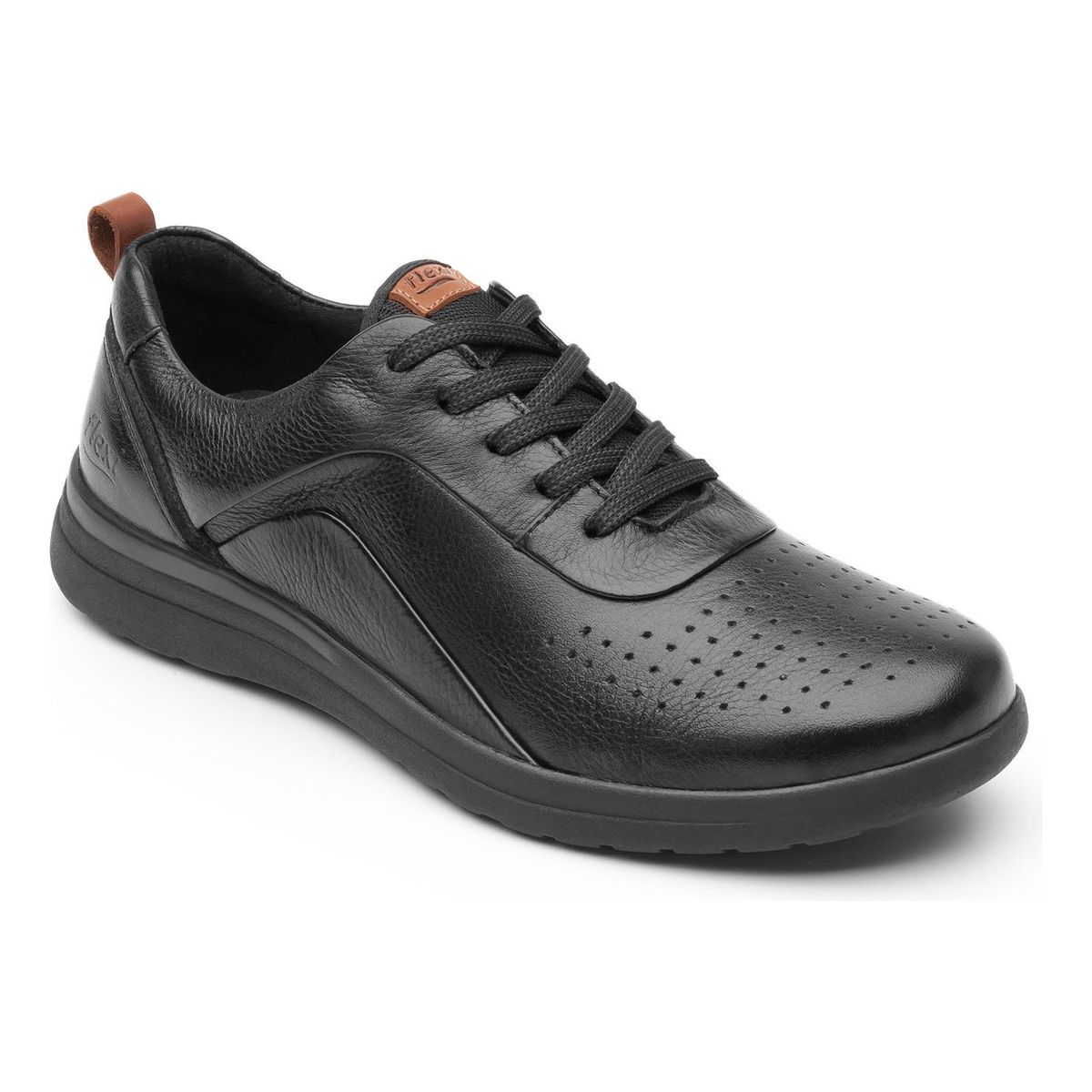 FLEXI - Zapatilla Mujer Cuero Traviata Negro Flexi