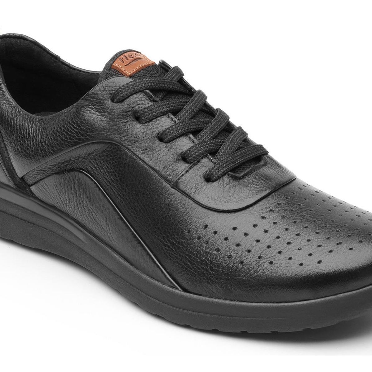 FLEXI - Zapatilla Mujer Cuero Traviata Negro Flexi