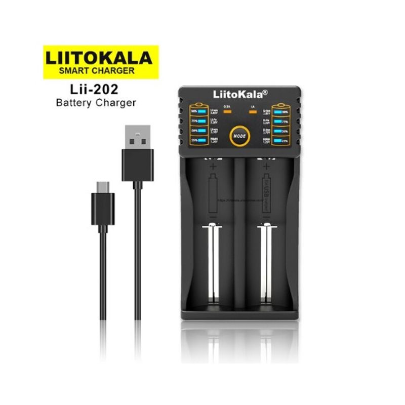 GENERICO - Cargador Baterías Recargables Inteligente Litokala Multiple Pilas
