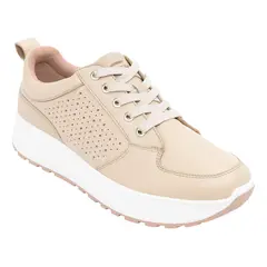 FLEXI - Zapatilla Mujer Cuero Atsiri Beige