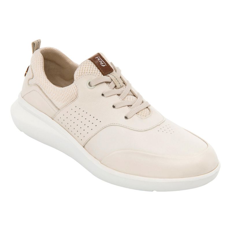 FLEXI - Zapatilla Mujer Cuero Alisha Beige Flexi
