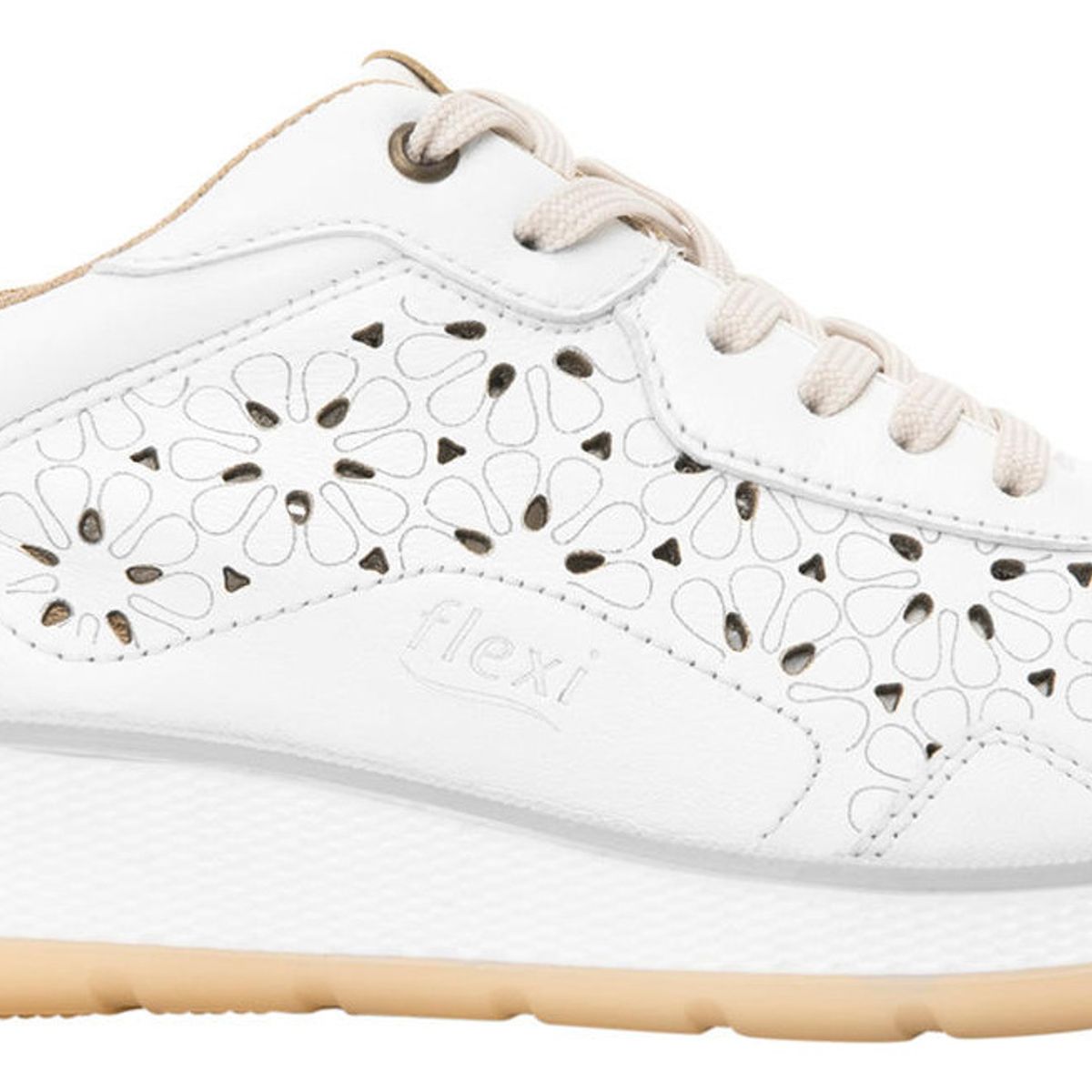 FLEXI - Zapatilla Mujer Cuero Rosaura Blanco Flexi