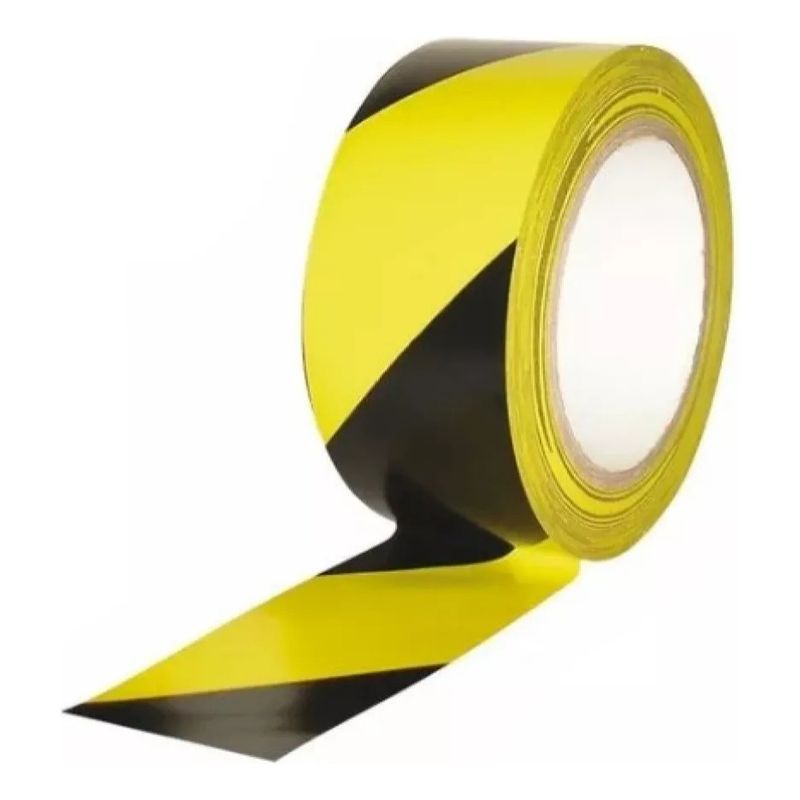 GENERICO - Cinta De Señalizacion Amarillo Y Negro 20 Metros