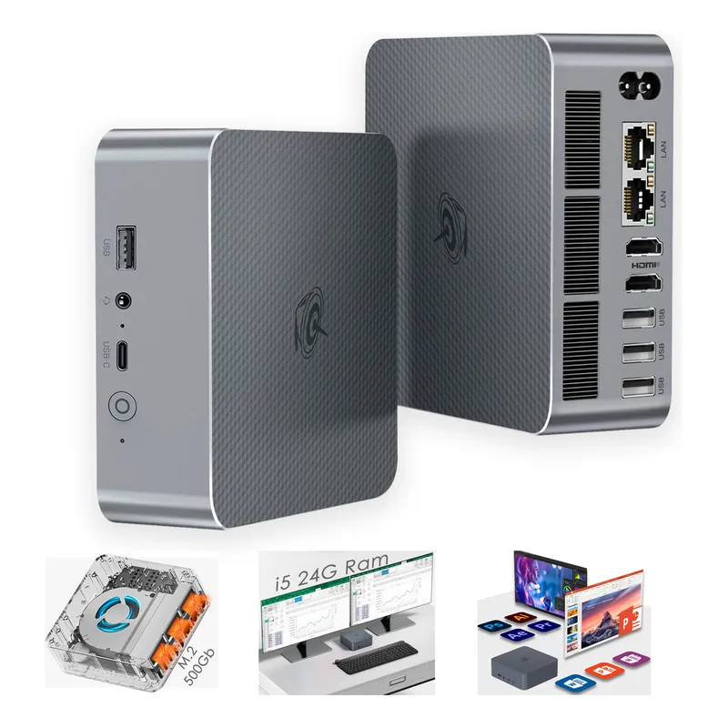 GENERICO - Mini Pc Beelink Eqi12 Intel Core 12450h 24gb 500gb Dual Lan