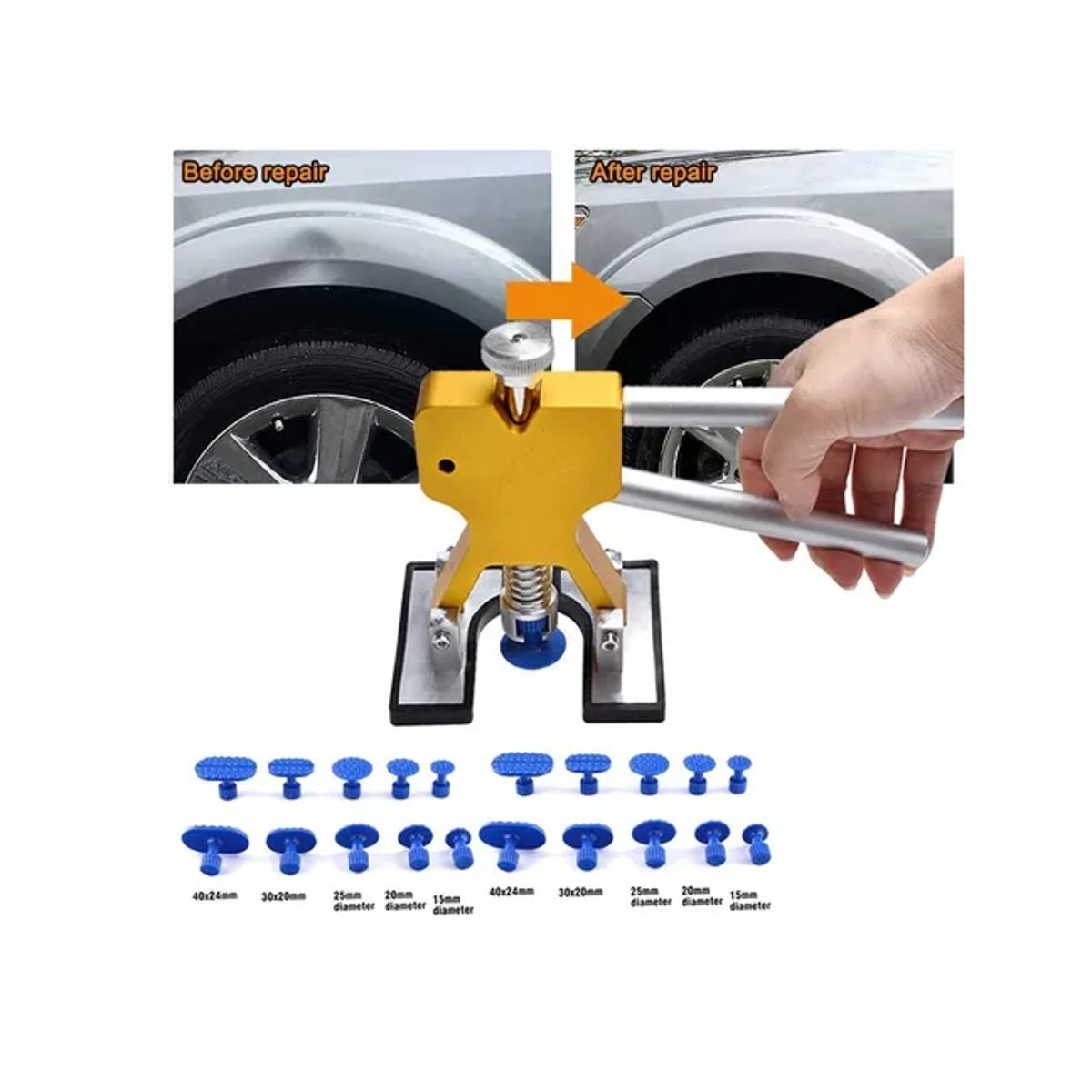 GENERICO - Kit De Saca Abolladuras Para Autos Herramienta Reparación