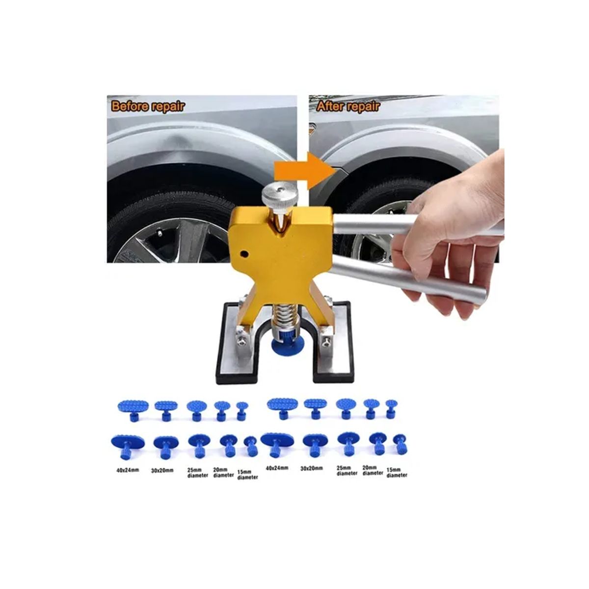 GENERICO - Kit De Saca Abolladuras Para Autos Herramienta Reparación