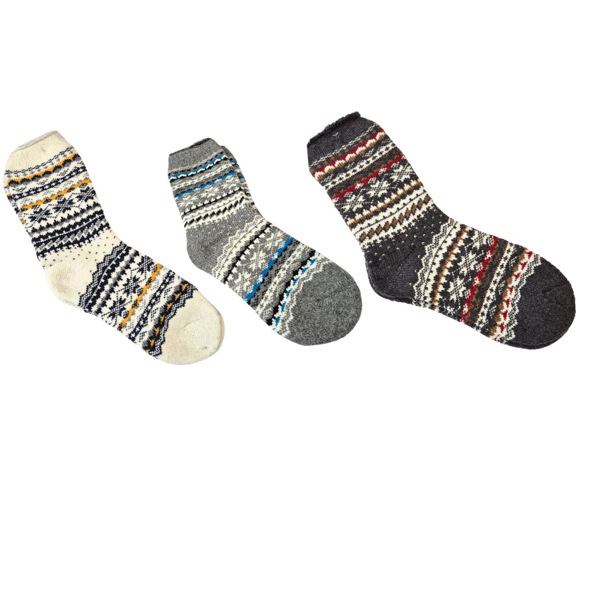 LIKE SHOP - Pack 3 Pares Calceta Gruesa Unisex Invierno Diseños 3563