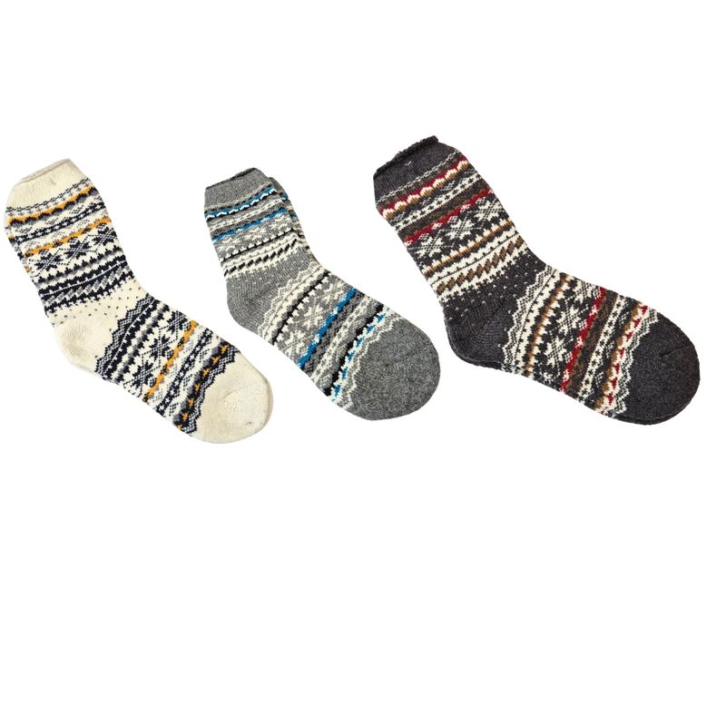 MPROPIA - Pack 3 Pares Calceta Gruesa Unisex Invierno Diseños 3563