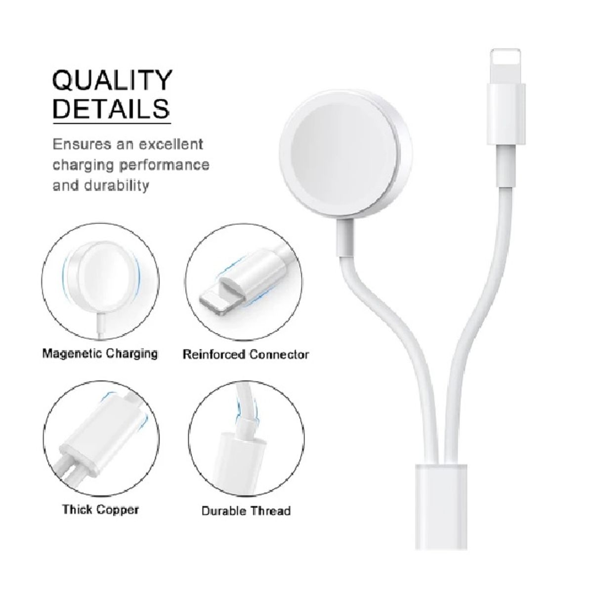 GENERICO - Cargador Smartwatch Reloj inteligente Inalámbrico Magnético