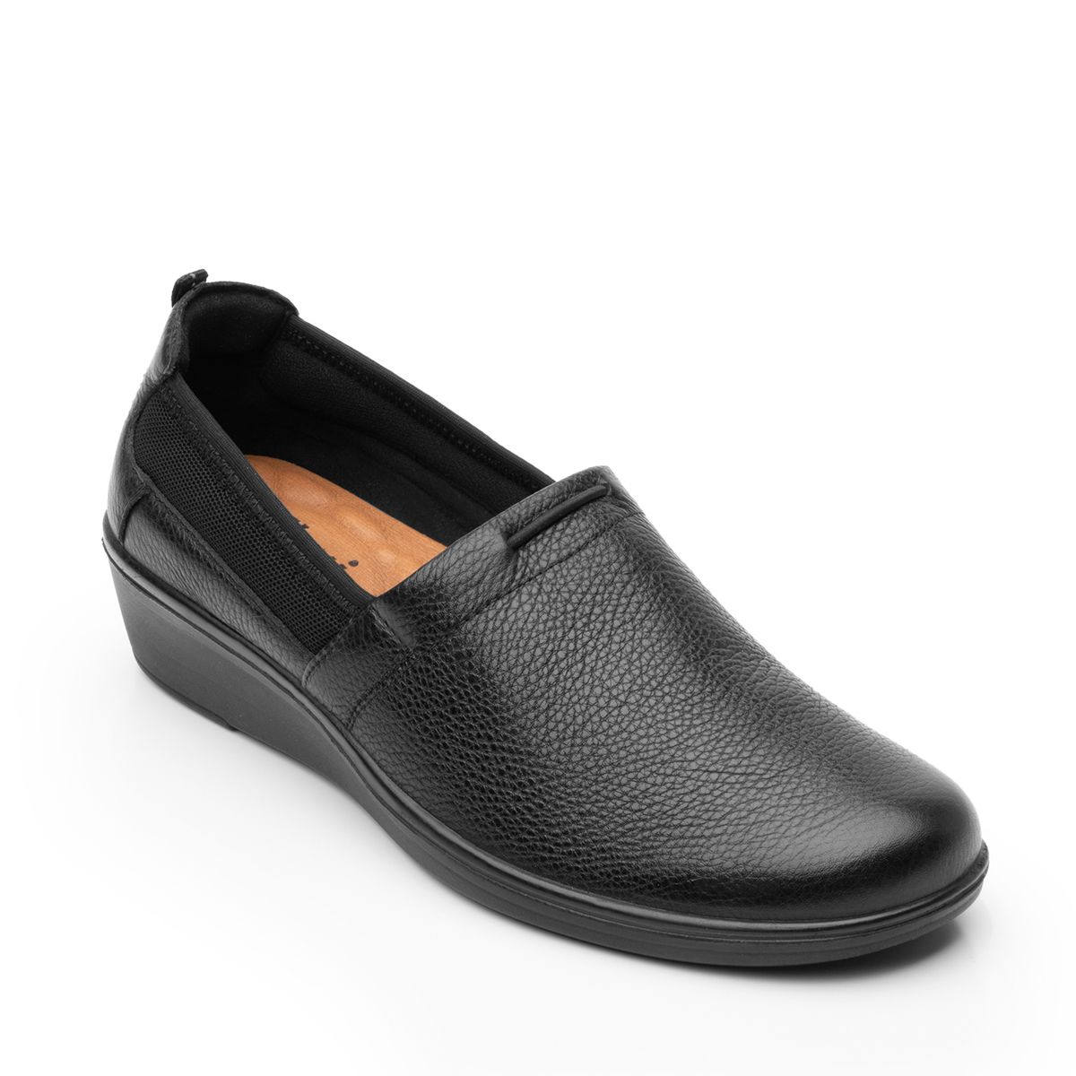 FLEXI - Zapato Mujer Cuero Castaña Negro Flexi