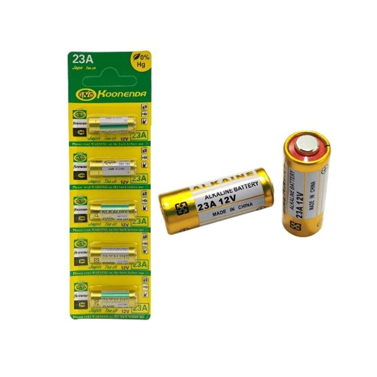 GENERICO - Pilas Alcalina Flycat L1028 23A  N21 VR22 12 V Tira 5 unds