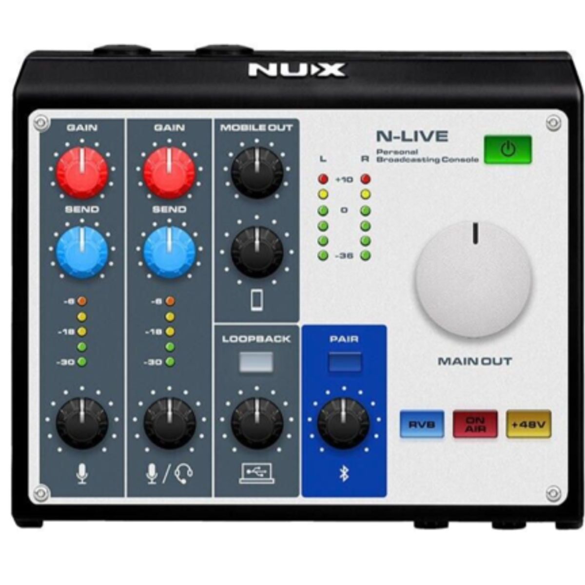 NUX - Consola Podcast Multipista Portátil N-LIVE NAI-33L Nux