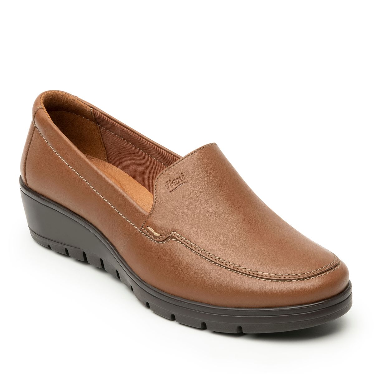 FLEXI - Zapato Mujer Cuero Cataleya Cafe Flexi