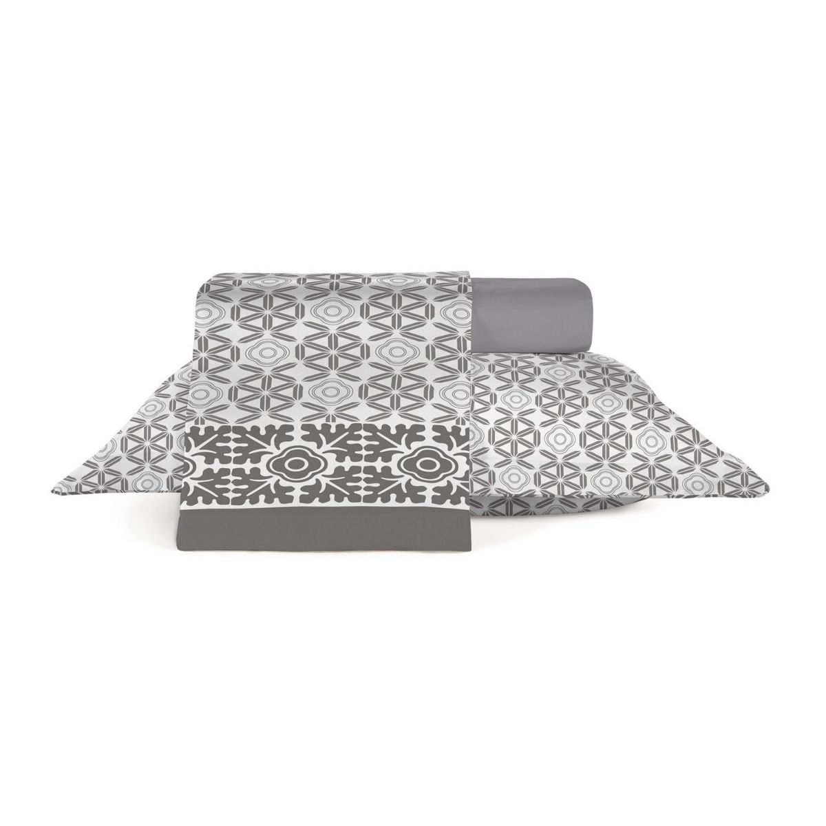 TEKA - Juego de Sábanas 4 Piezas MOSAICO 2 1⁄2 plazas - 180 hilos en 100% Algodón