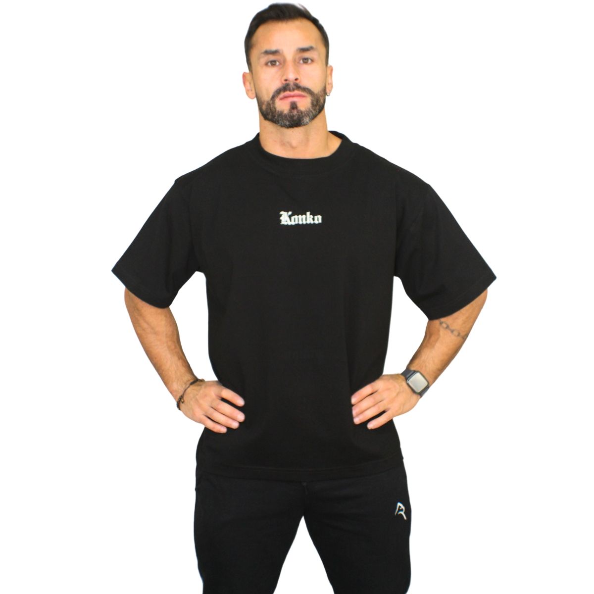 KONKO ACTIVE - Polera Oversize Manga Corta Algodón Flex Cotton King Konko Hombre