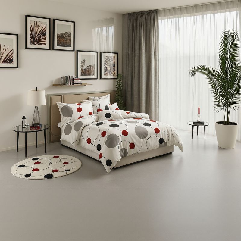 ARMONIA - Set de Sábanas Algodón 800 Hilos 2 Plazas Confort