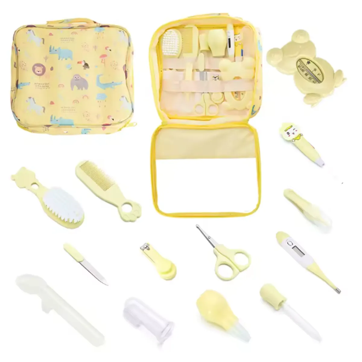 GENERICO - Kit De Higiene Y Cuidados Para Bebé Con Termómetro 13 Piezas