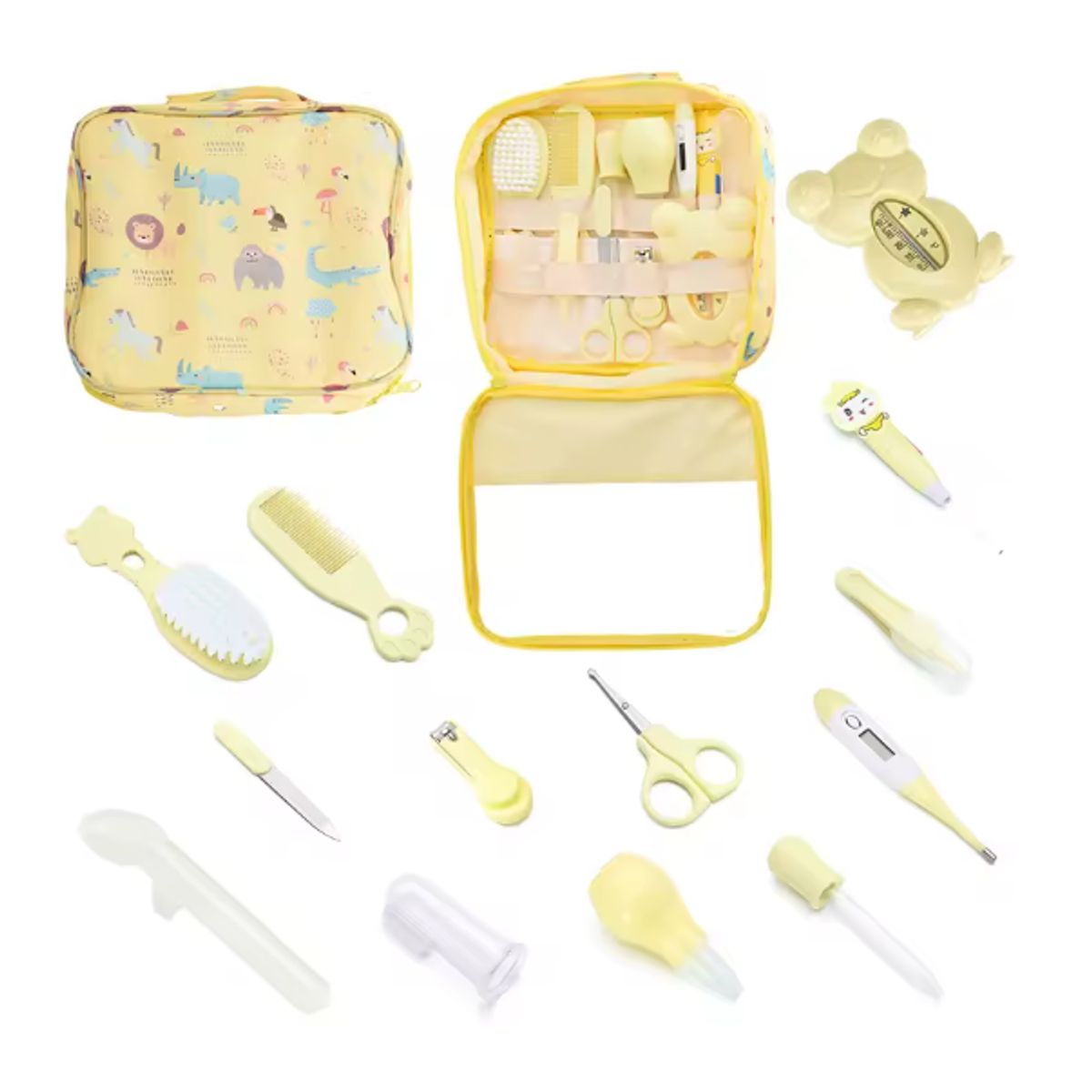 GENERICO - Kit De Higiene Y Cuidados Para Bebé Con Termómetro 13 Piezas