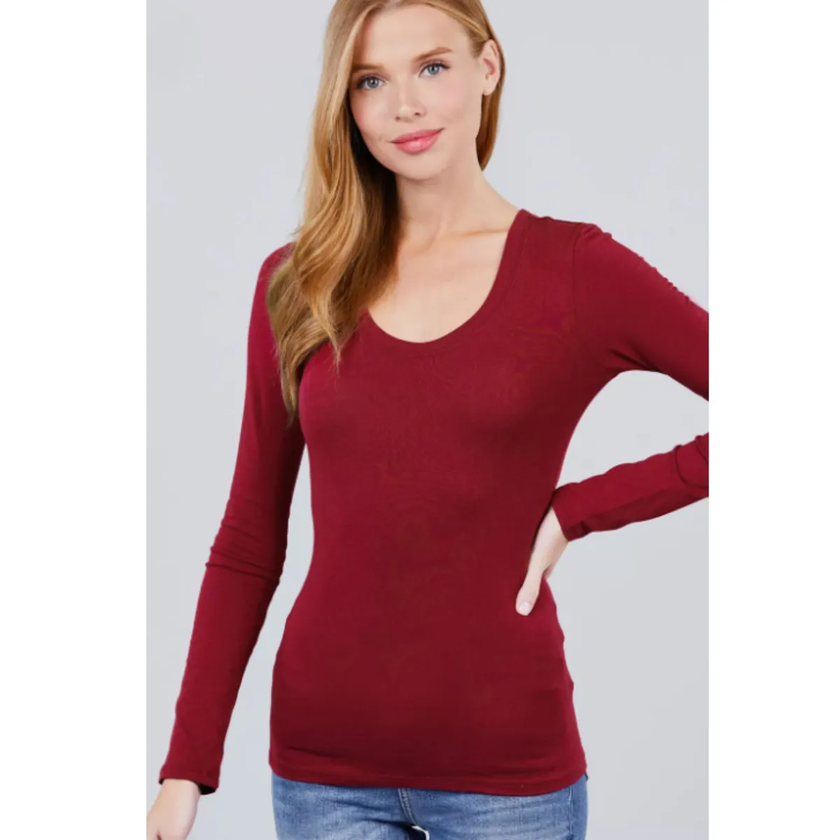 LIKE SHOP - Camiseta Mujer Elasticada Manga Larga Interior Polar 5523