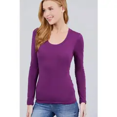 LIKE SHOP - Camiseta Mujer Elasticada Manga Larga Interior Polar 5523