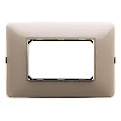BTICINO - Placa 3 Modulos Marfil C/soporte Matix SAM4803CAVF