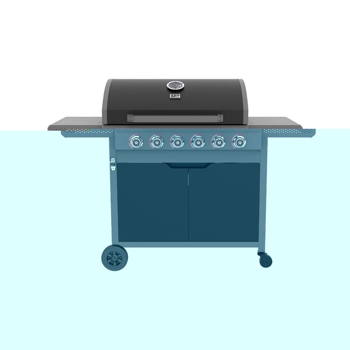 BBQ GRILL - Parrilla Gas Dark Hawk 6 Quemadores + Plancha