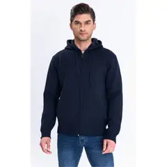 MPROPIA - Chaqueta Sweater Algodon Con Gorro Forro Piel Bolsillos Cierre 7167.
