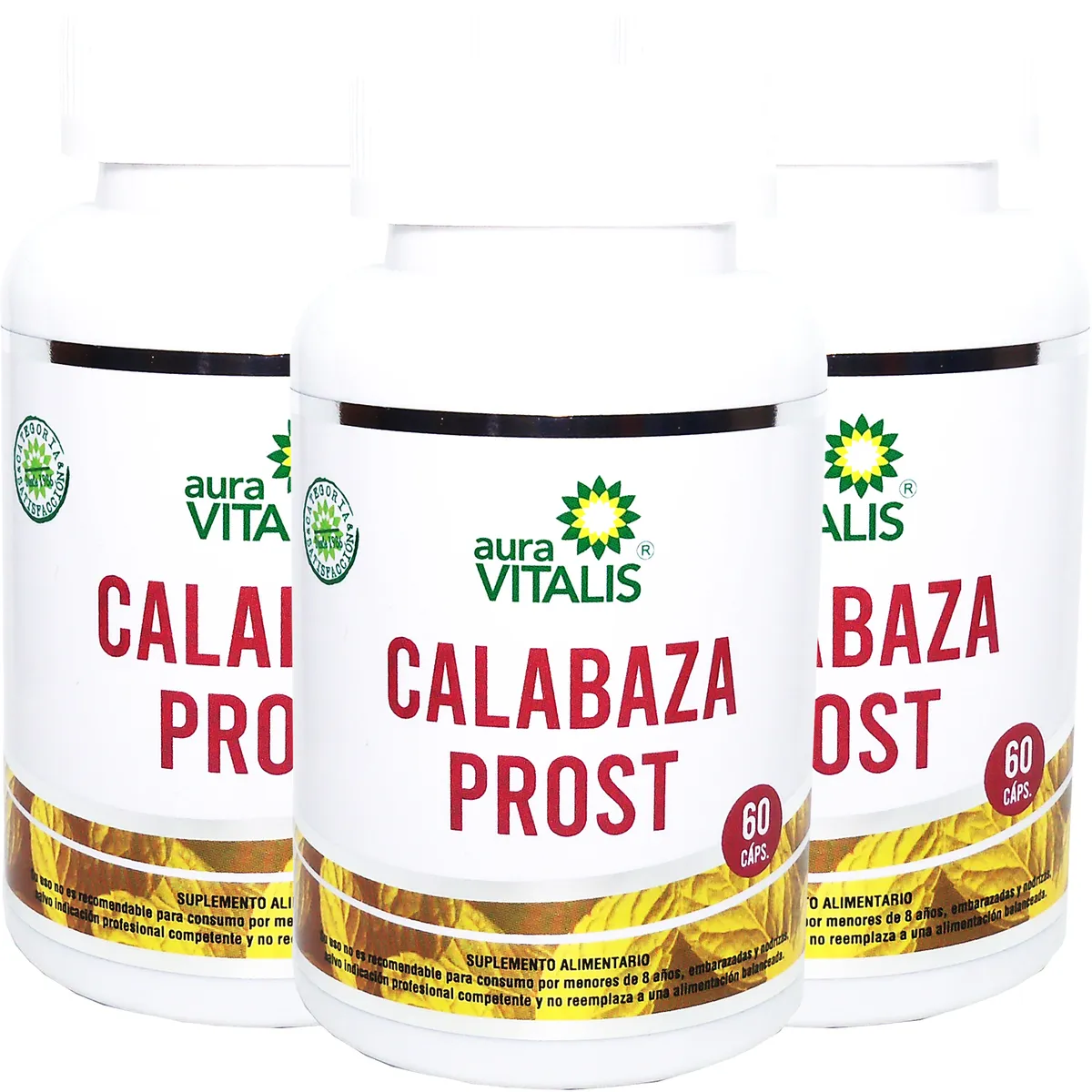 AURA VITALIS - 3 X AURA VITALIS CALABAZA PROST 315 MG 60 CAPSULAS