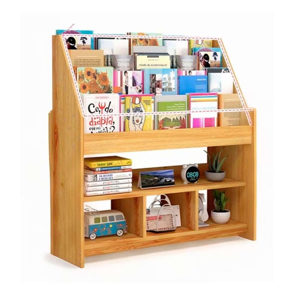 DETODOYMAS - Organizador niño 90x30x100 Chic Home - Café