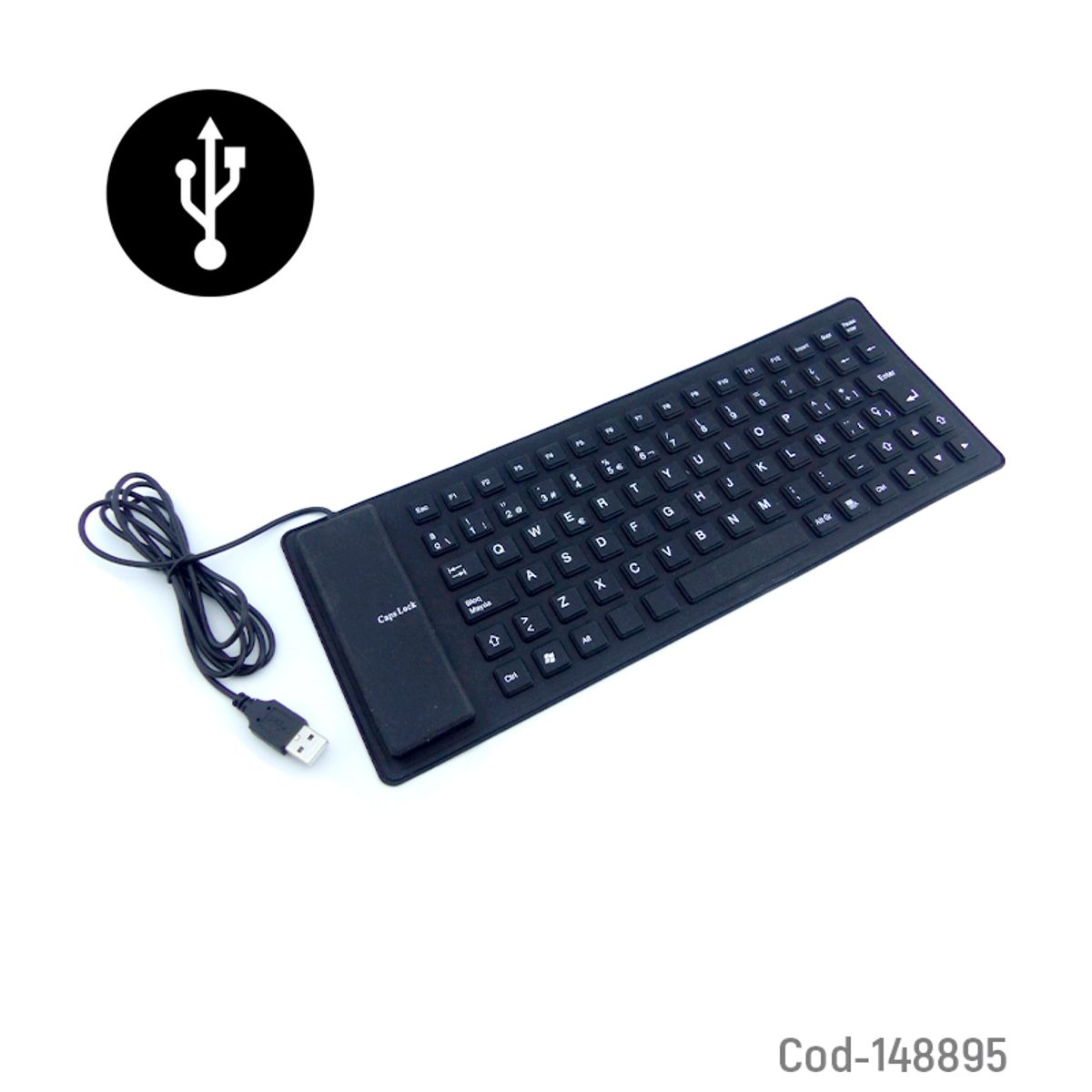 GENERICO - Teclado Flexible para viajes compacto espacio reducido portable