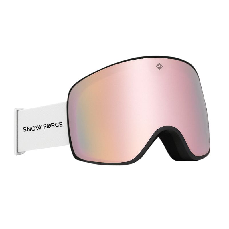 SNOW FORCE - ANTIPARRAS MAGNÉTICAS SKI & SNOWBOARD NORTH POLE  ROSA - NEGRO - BLANCO