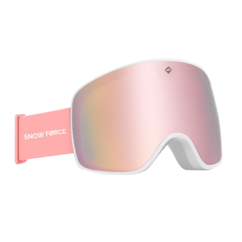 SNOW FORCE - ANTIPARRAS MAGNÉTICAS SKI & SNOWBOARD NORTH POLE  ROSA - BLANCO - ROSA