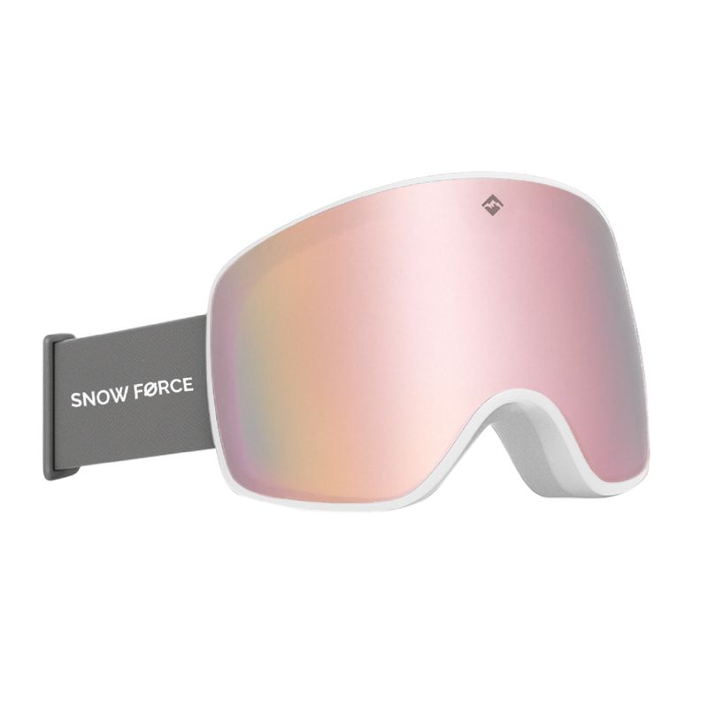 SNOW FORCE - ANTIPARRAS MAGNÉTICAS SKI & SNOWBOARD NORTH POLE  ROSA - BLANCO - GRIS