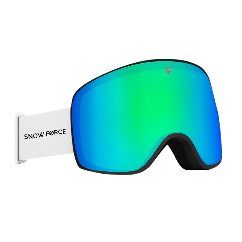SNOW FORCE - ANTIPARRAS MAGNÉTICAS SKI & SNOWBOARD NORTH POLE  VERDE - NEGRO - BLANCO