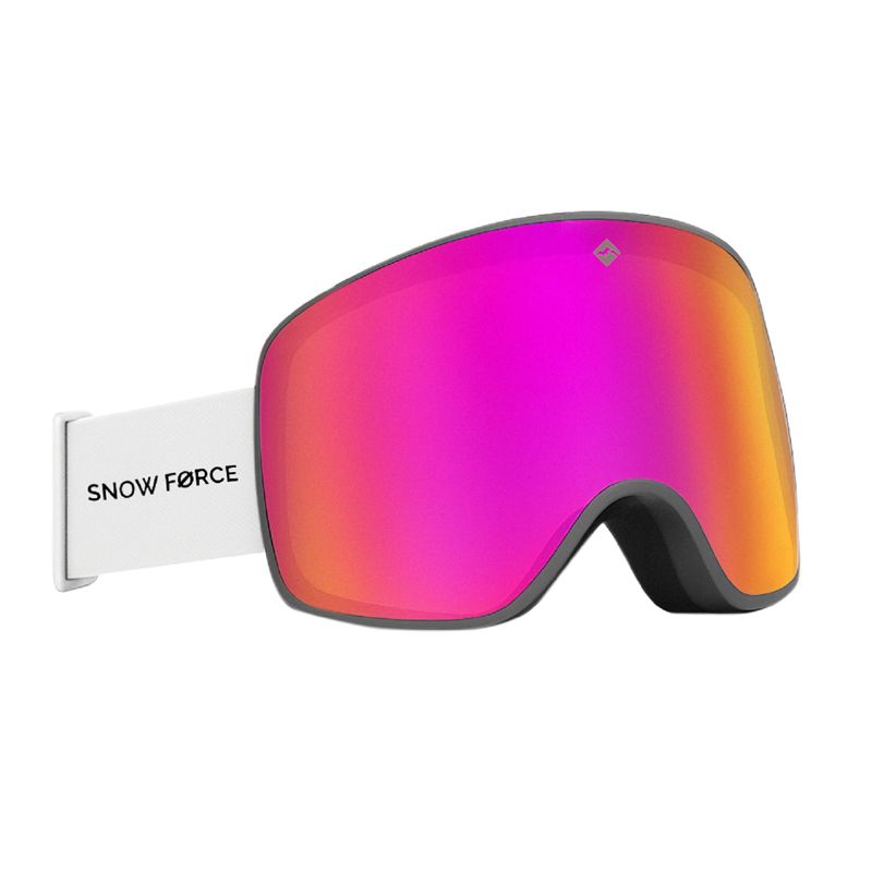 SNOW FORCE - ANTIPARRAS MAGNÉTICAS SKI & SNOWBOARD NORTH POLE  FUCSIA - GRIS - BLANCO
