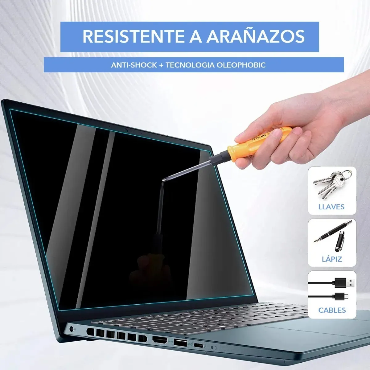 GENERICO - Lamina protectora anti luz azul y antirreflejos notebook 15,6 pulgadas