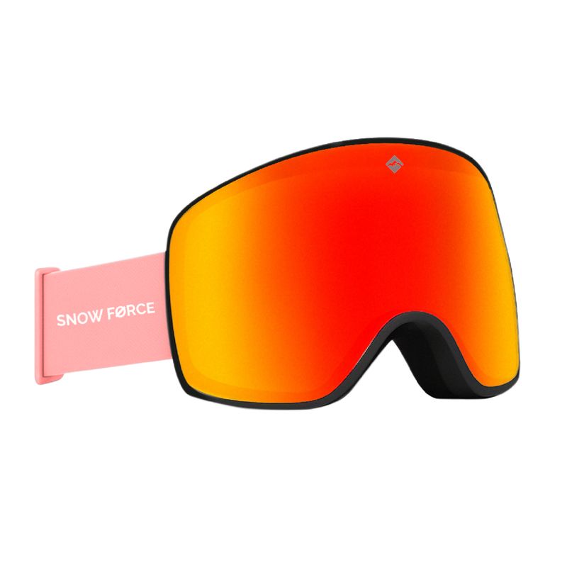 SNOW FORCE - ANTIPARRAS MAGNÉTICAS SKI & SNOWBOARD NORTH POLE  ROJO - NEGRO - ROSA