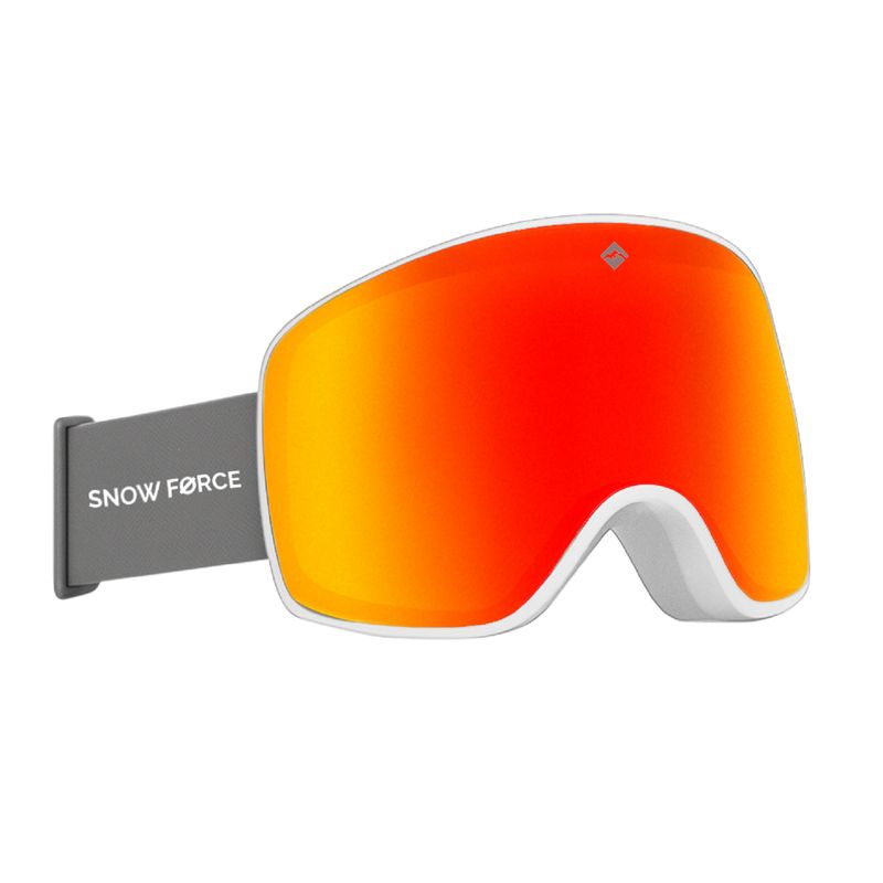 SNOW FORCE - ANTIPARRAS MAGNÉTICAS SKI & SNOWBOARD NORTH POLE  ROJO - BLANCO - GRIS